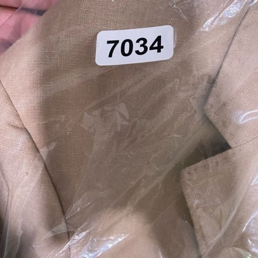 Perry Ellis mens blazer Tan Linen Cotton size 46 Regular 2-button - Picture 13 of 16